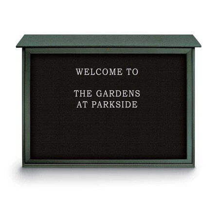 United Visual Products Indoor Enclosed Combo Board, 42"x32", Satin Frame/Blk Porc & Dark Spruce UVCB4232-BLKPORC-DRKSPR